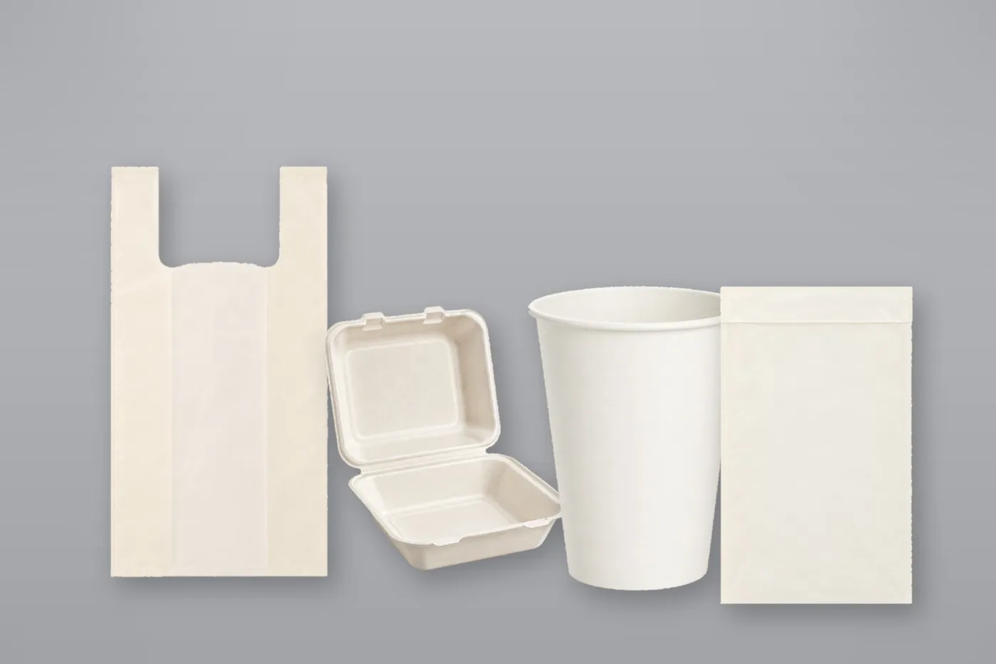 Bolsa, contenedor, vaso y sobre compostables de Carboniq
