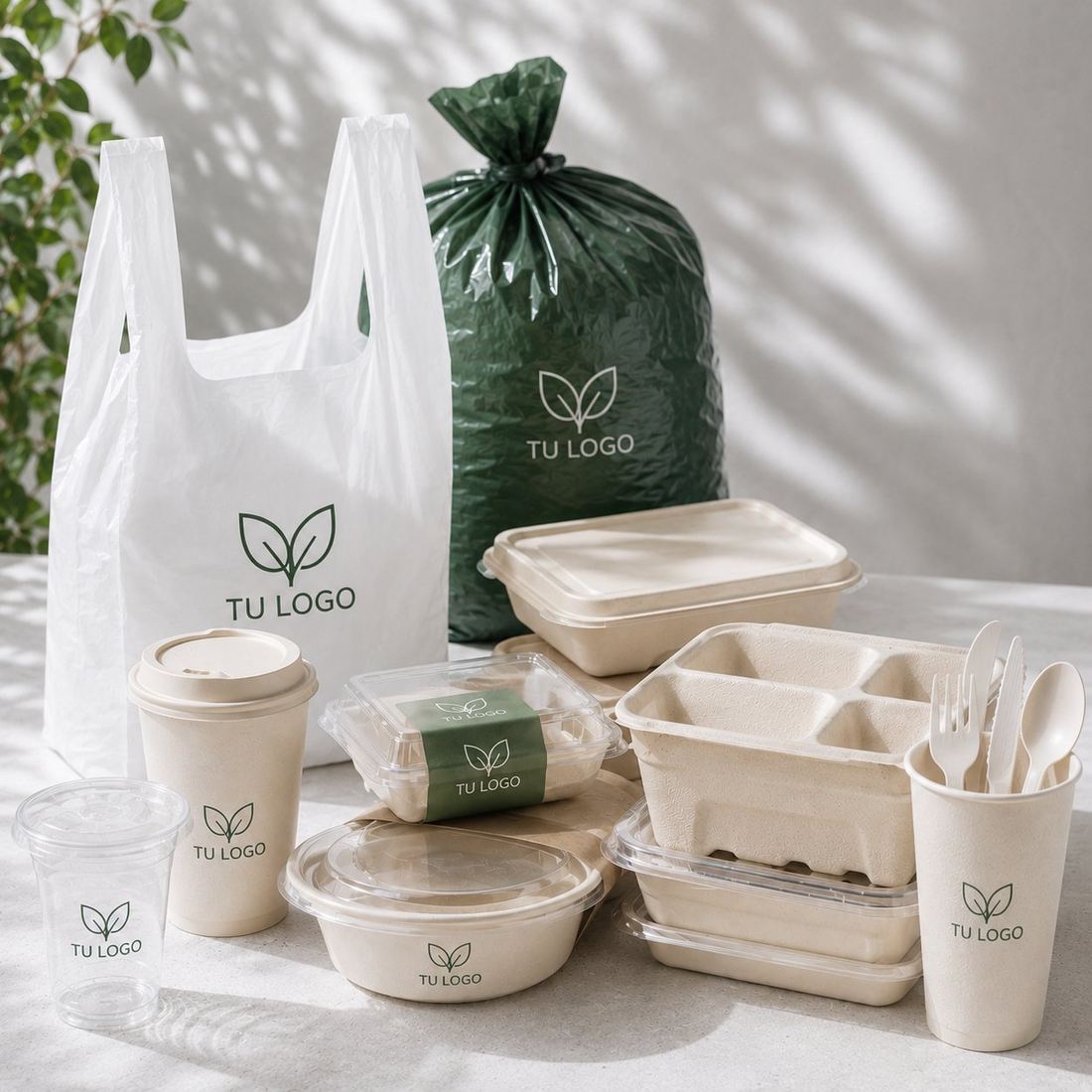 Empaques compostables personalizados a la medida para empresas